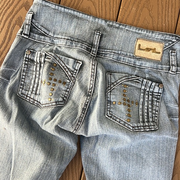 LOi wide waist button/zip skinny jeans made in Columbia SZ 10/Juniors 5 USA - Picture 8 of 14